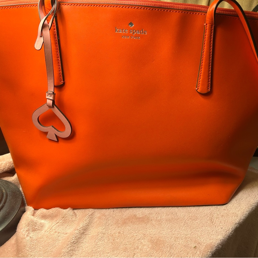 Kate Spade New York Red Orange Tote Bag - Picture 4 of 11
